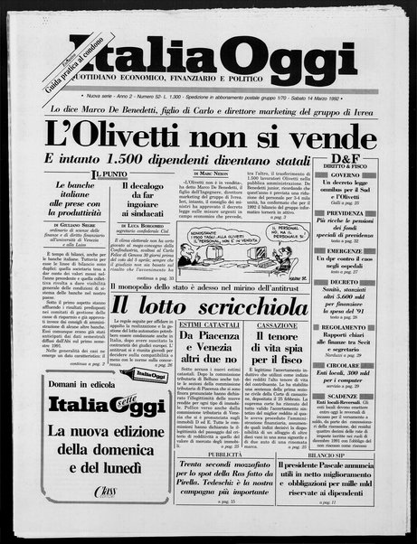 Italia oggi : quotidiano di economia finanza e politica